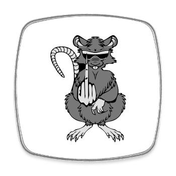 Rat Stinky Fingers Funny Cool Sunglasses - Square fridge magnet - white - Front