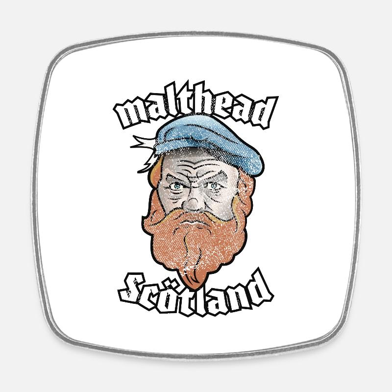 Malthead Scötland - Magnet carré - blanc