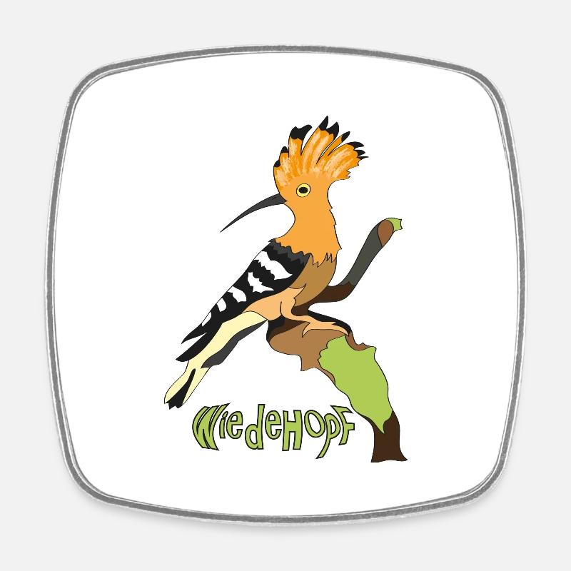 hoopoe - Square fridge magnet - white