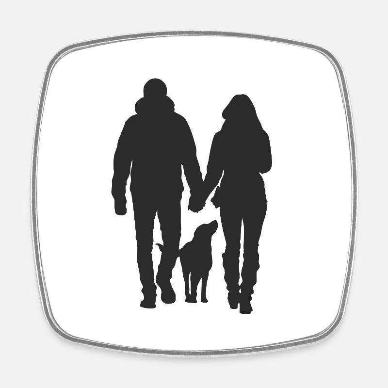 Love - Square fridge magnet - white