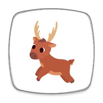 Cute reindeer - Square fridge magnet - white - Front