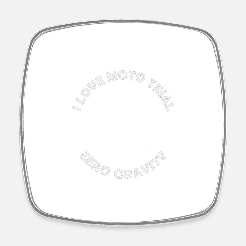 J'AIME MOTO TRIAL ZERO GRAVITY - Magnet carré - blanc