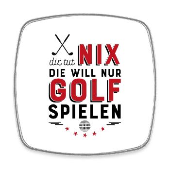 Golf spielen - Viereckiger Kühlschrankmagnet - Weiß - Vorne