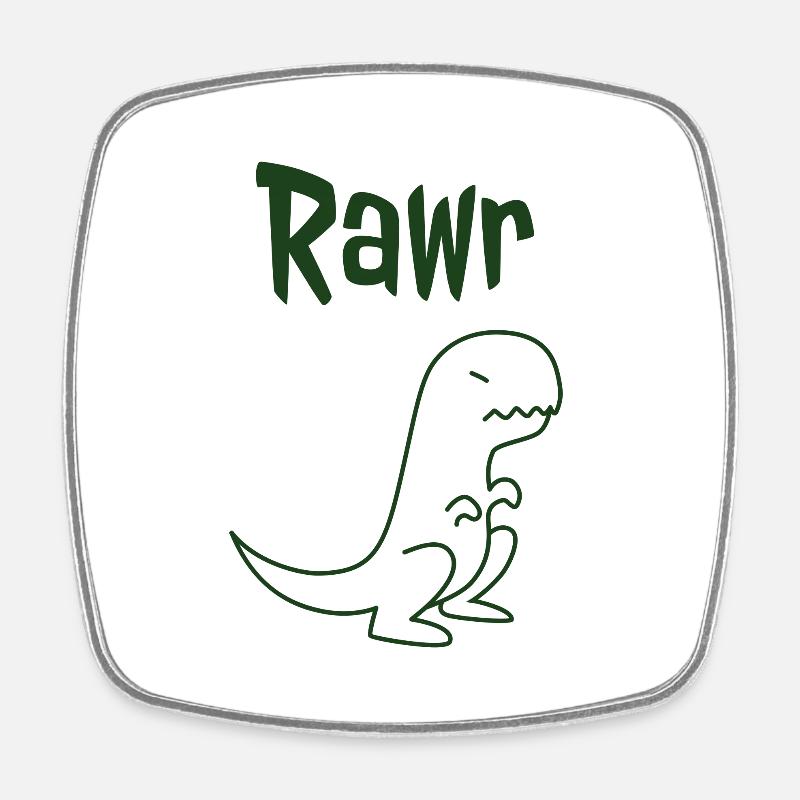Rawr - Magnet carré - blanc