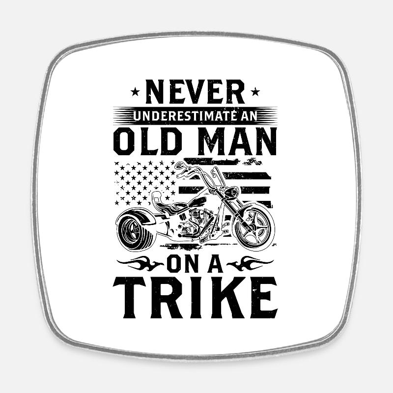 Gift idea for Triker | Trike Driving Trikes - Square fridge magnet - white
