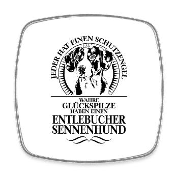 ENTLEBUCHER SENNENHUND Schutzengel Hund Wilsigns - Viereckiger Kühlschrankmagnet - Weiß - Vorne