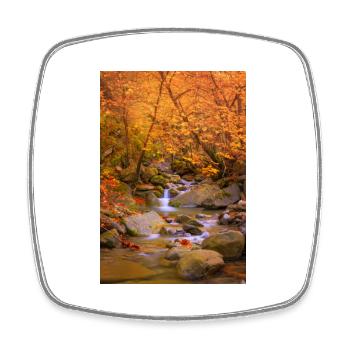 Jardin Zen - Magnet carré - blanc - Devant