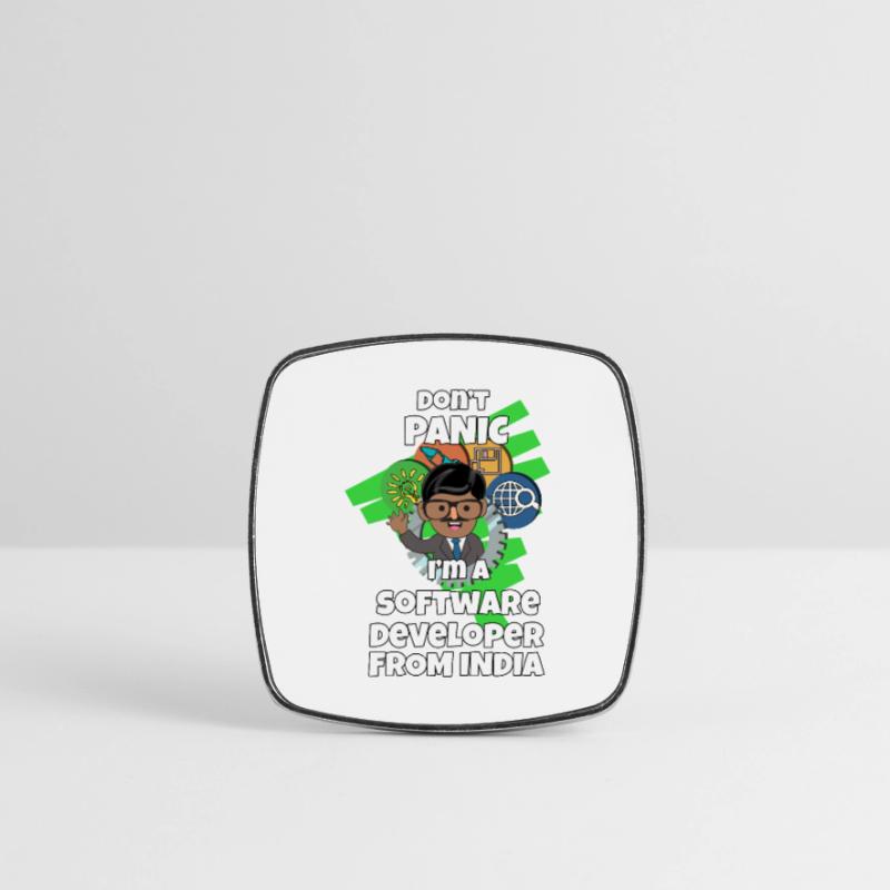 India Indian Developer Software Code I Gift Square fridge magnet