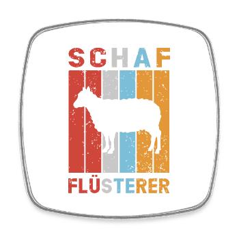 Schaf Flüsterer Schafe Schafbock Lamm Schäfer - Viereckiger Kühlschrankmagnet - Weiß - Vorne