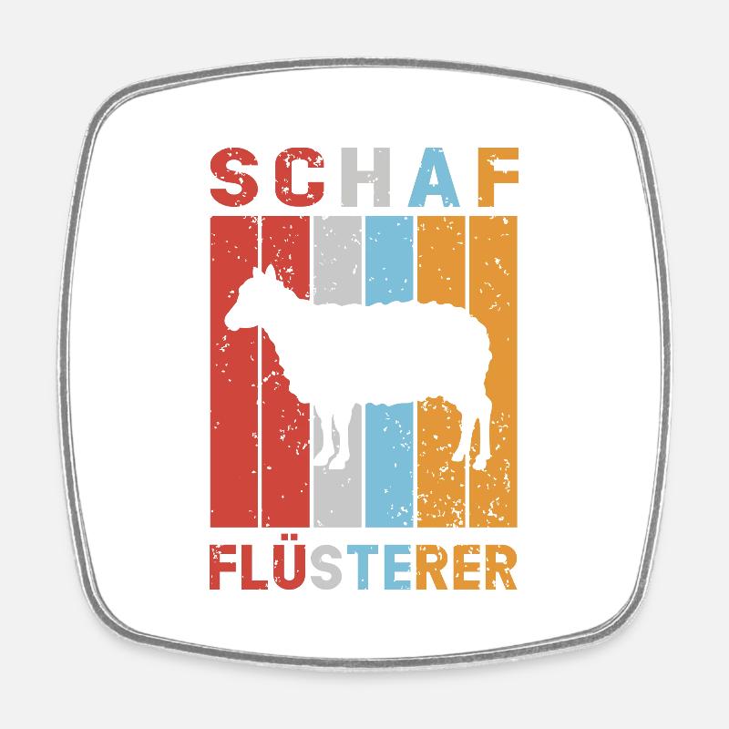 Schaf Flüsterer Schafe Schafbock Lamm Schäfer - Viereckiger Kühlschrankmagnet - Weiß