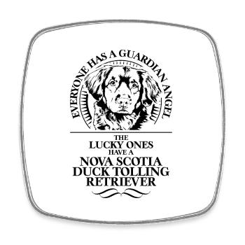 NOVA SCOTIA DUCK TOLLING RETRIEVER Guardian Angel - Square fridge magnet - white - Front