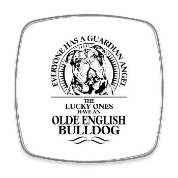 OLDE ENGLISH BULLDOG Guardian Angel Wilsigns - Square fridge magnet - white - Front