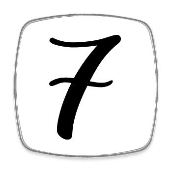 7 - Square fridge magnet - white - Front