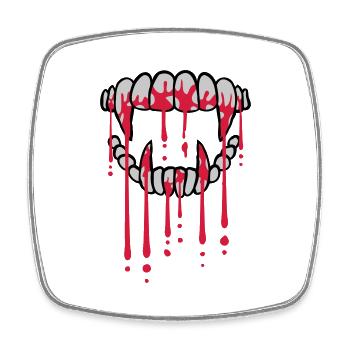 Blood drops vampire - Square fridge magnet - white - Front