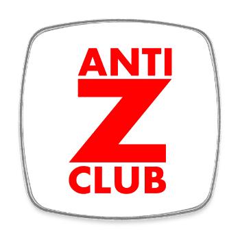 Anti z club - Viereckiger Kühlschrankmagnet - Weiß - Vorne