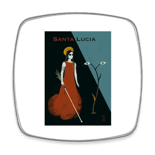 Santa Lucia by Vi.Va. Illustrator - Square fridge magnet