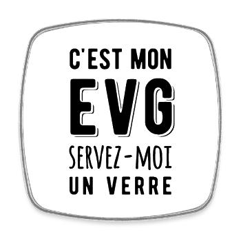 EVG enterrement vie de garçon soirée futur marié - Magnet carré - blanc - Devant
