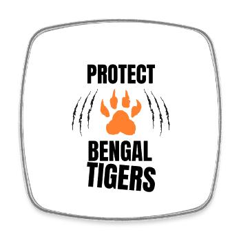 Protect Bengal Tigers - Square fridge magnet - white - Front