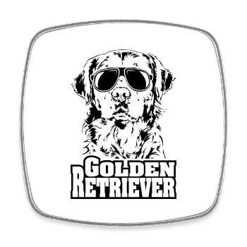 GOLDEN RETRIEVER cool lunettes de soleil chiens chien - Magnet carré - blanc - Devant