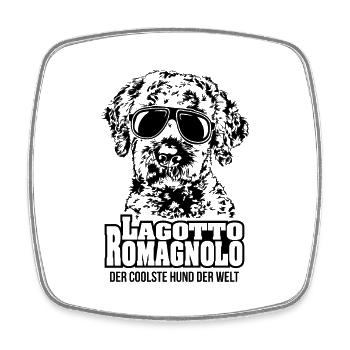LAGOTTO ROMAGNOLO coolster Hund Hundespruch - Viereckiger Kühlschrankmagnet - Weiß - Vorne