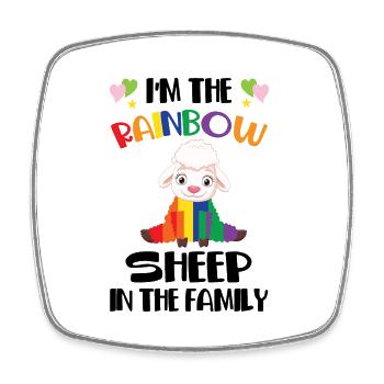 I'm The Rainbow Sheep In The Family Lesbian Love G - Viereckiger Kühlschrankmagnet - Weiß - Vorne