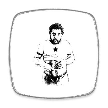Lula Umbigo 13 - Magnet carré - blanc - Devant