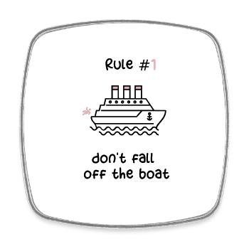 CRUISE SHIP - PINK CRUISE SHIP - Square fridge magnet - white - Front