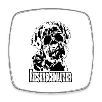 GIANT SCHNAUZER cool lunettes de soleil chien chien - Magnet carré - blanc - Devant