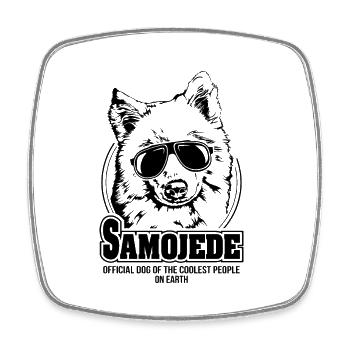 SAMOJEDE coolest people dogs saying dog Wilsigns - Square fridge magnet - white - Front