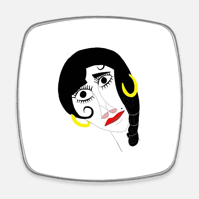 Carmen v.Mejorada - Square fridge magnet - white