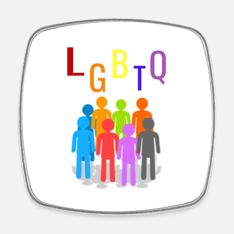 LGBTQ - Square fridge magnet - white