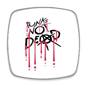 punks not dead Zitat - Viereckiger Kühlschrankmagnet - Weiß - Vorne