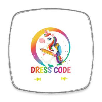 Is this against Dress Code too? - Viereckiger Kühlschrankmagnet - Weiß - Vorne