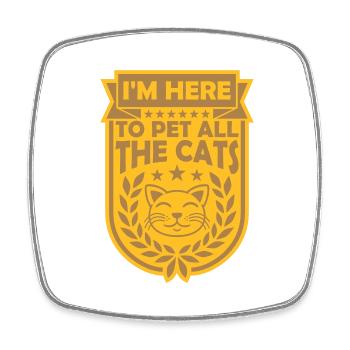 Animaux de compagnie tous les chats - Magnet carré - blanc - Devant
