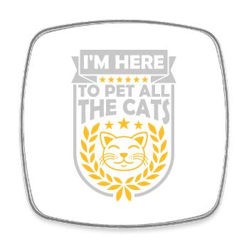 Animaux de compagnie tous les chats - Magnet carré - blanc - Devant