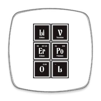 Liverpool | Periodensystem der Elemente - Viereckiger Kühlschrankmagnet - Weiß - Vorne