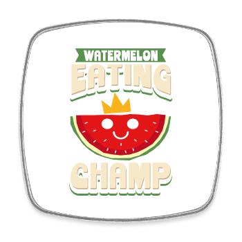 Watermelon Eating Champ - Viereckiger Kühlschrankmagnet - Weiß - Vorne