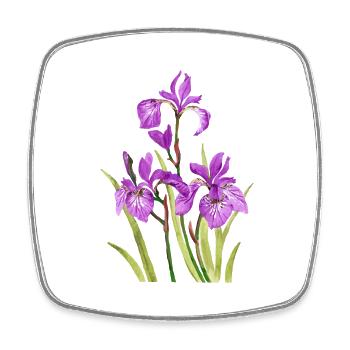 Blumen - Viereckiger Kühlschrankmagnet - Weiß - Vorne