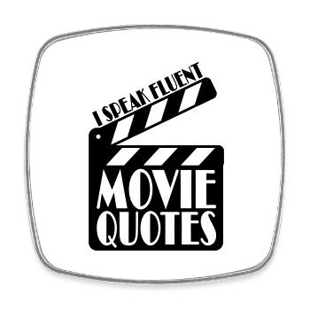 speak fluent movie quotes - Viereckiger Kühlschrankmagnet - Weiß - Vorne