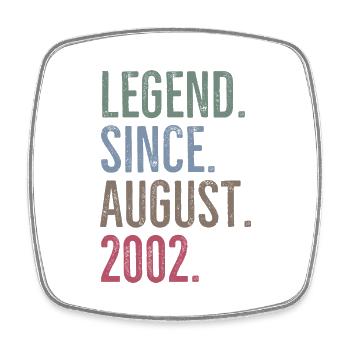 Legende seit August 2002 - Viereckiger Kühlschrankmagnet - Weiß - Vorne