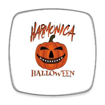 Halloween Mundharmonika - Viereckiger Kühlschrankmagnet - Weiß - Vorne