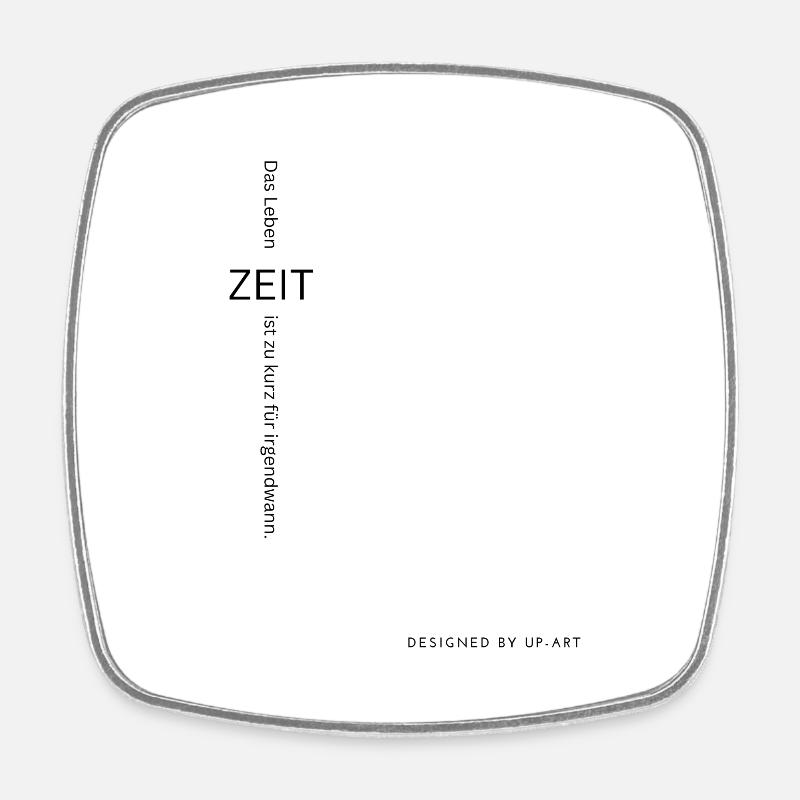ZEIT - Viereckiger Kühlschrankmagnet - Weiß