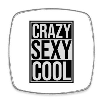 design cool sexy fou - Magnet carré - blanc - Devant