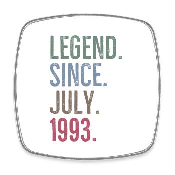 Legende seit Juli 1993 - Viereckiger Kühlschrankmagnet - Weiß - Vorne