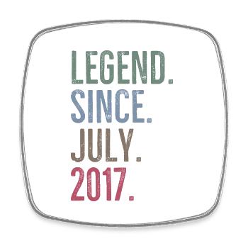 Legend Since July 2017 - Square fridge magnet - white - Front