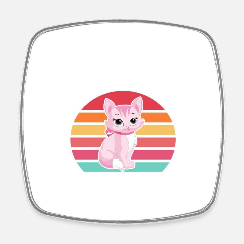 Best Cat Mom Ever - Square fridge magnet - white