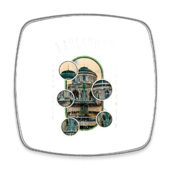 Karlsruhe Deutschland Stadt Skyline Heimat Liebe - Viereckiger Kühlschrankmagnet - Weiß - Vorne