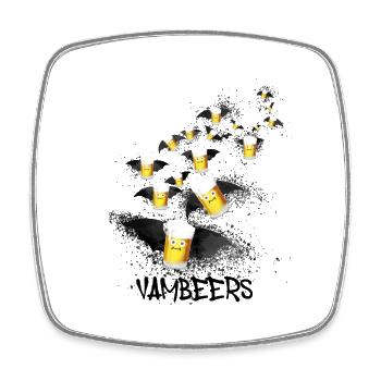 vambeeres,vampires,halloween,chauve-souris - Magnet carré - blanc - Devant