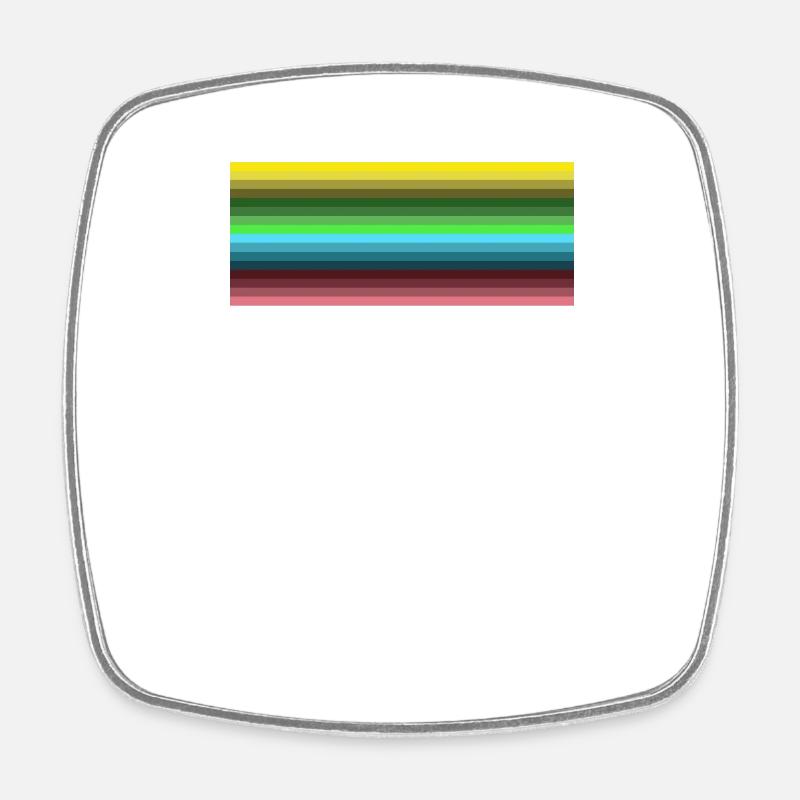 RAINBOW - Square fridge magnet - white
