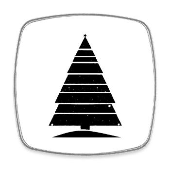 Arbre de Noël Arbre de Noël Vacances Hiver 4 - Magnet carré - blanc - Devant